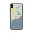 Custom iPhone XS Max Manistique Michigan Map Phone Case in Woodblock