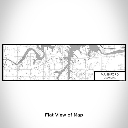 Flat View of Map Custom Mannford Oklahoma Map Enamel Mug in Classic