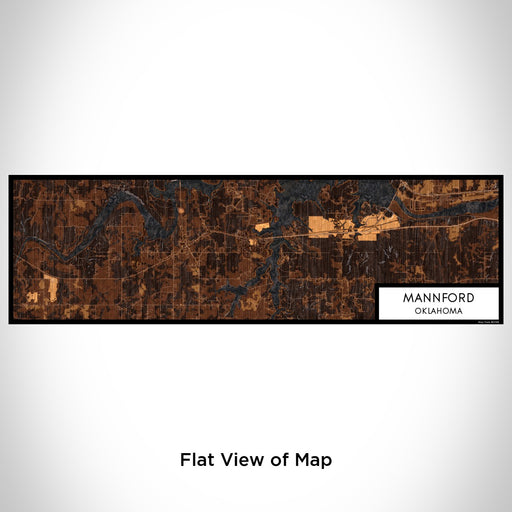 Flat View of Map Custom Mannford Oklahoma Map Enamel Mug in Ember