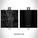 Rendered View of Mannford Oklahoma Map Engraving on 6oz Stainless Steel Flask in Black
