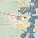 Mannford Oklahoma Map Print in Woodblock Style Zoomed In Close Up Showing Details