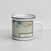 Right View Custom Mannford Oklahoma Map Enamel Mug in Woodblock