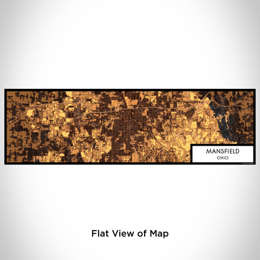 Flat View of Map Custom Mansfield Ohio Map Enamel Mug in Ember