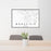 24x36 Mansfield Texas Map Print Lanscape Orientation in Classic Style Behind 2 Chairs Table and Potted Plant