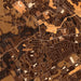 Mansfield Texas Map Print in Ember Style Zoomed In Close Up Showing Details