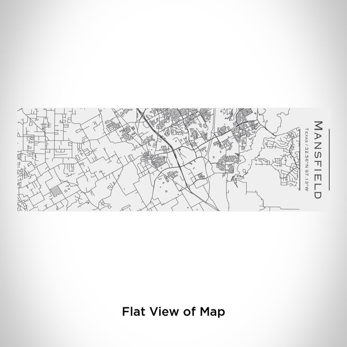 Rendered View of Mansfield Texas Map Engraving on 10oz Stainless Steel Insulated Cup with Sliding Lid in White
