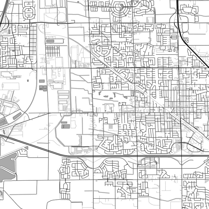 Manteca California Map Print in Classic Style Zoomed In Close Up Showing Details