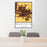 24x36 Manteca California Map Print Portrait Orientation in Ember Style Behind 2 Chairs Table and Potted Plant
