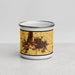Front View Custom Manteca California Map Enamel Mug in Ember