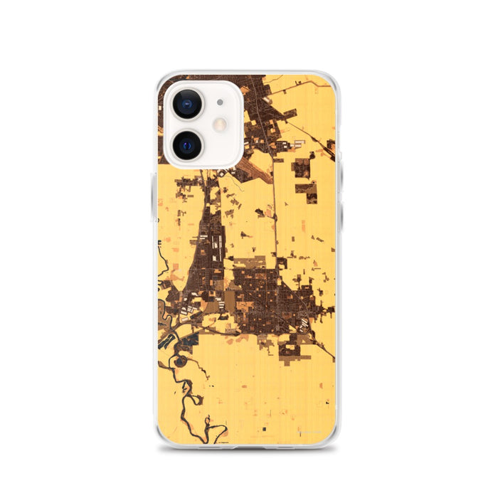 Custom Manteca California Map iPhone 12 Phone Case in Ember