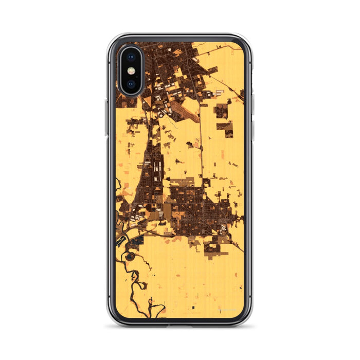 Custom Manteca California Map Phone Case in Ember