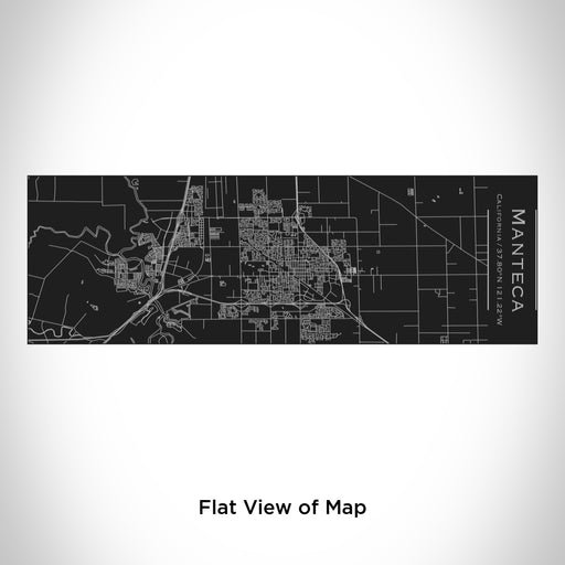 Rendered View of Manteca California Map Engraving on 10oz Stainless Steel Insulated Cup with Sliding Lid in Black