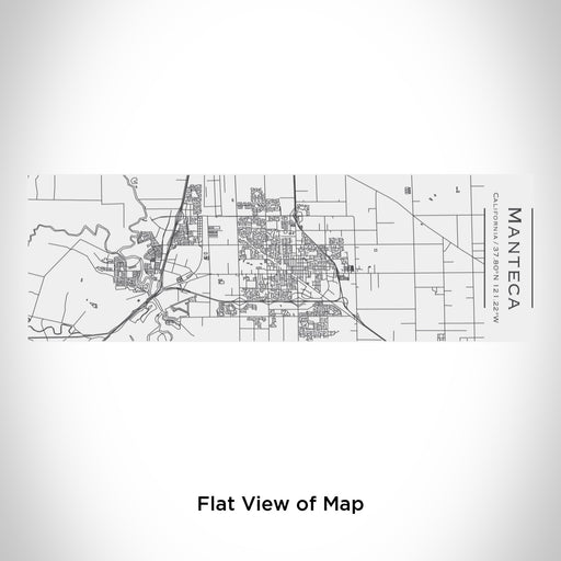 Rendered View of Manteca California Map Engraving on 10oz Stainless Steel Insulated Cup with Sliding Lid in White