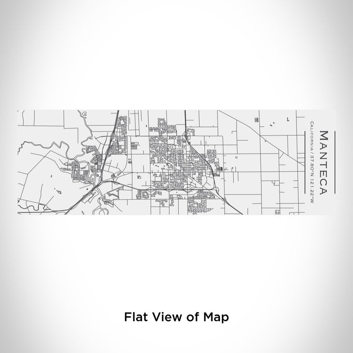 Rendered View of Manteca California Map Engraving on 10oz Stainless Steel Insulated Cup with Sliding Lid in White