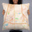 Person holding 22x22 Custom Manteca California Map Throw Pillow in Watercolor