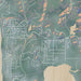 Manzanita Oregon Map Print in Afternoon Style Zoomed In Close Up Showing Details