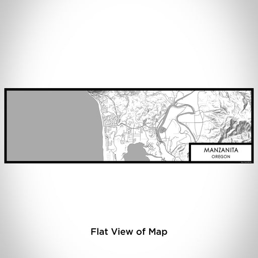Flat View of Map Custom Manzanita Oregon Map Enamel Mug in Classic