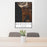 24x36 Manzanita Oregon Map Print Portrait Orientation in Ember Style Behind 2 Chairs Table and Potted Plant