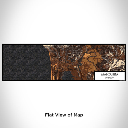 Flat View of Map Custom Manzanita Oregon Map Enamel Mug in Ember