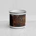 Front View Custom Manzanita Oregon Map Enamel Mug in Ember