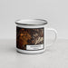 Right View Custom Manzanita Oregon Map Enamel Mug in Ember