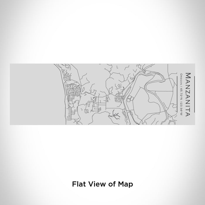Rendered View of Manzanita Oregon Map Engraving on 10oz Stainless Steel Insulated Cup with Sipping Lid