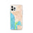 Custom Manzanita Oregon Map iPhone 12 Pro Phone Case in Watercolor