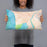 Person holding 20x12 Custom Manzanita Oregon Map Throw Pillow in Watercolor