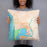 Person holding 18x18 Custom Manzanita Oregon Map Throw Pillow in Watercolor