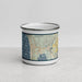 Front View Custom Manzanita Oregon Map Enamel Mug in Woodblock