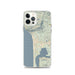 Custom Manzanita Oregon Map iPhone 12 Pro Phone Case in Woodblock