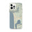 Custom Manzanita Oregon Map iPhone 12 Pro Max Phone Case in Woodblock