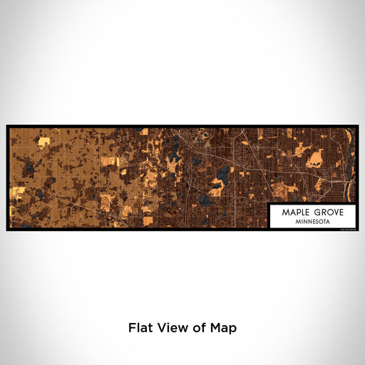 Flat View of Map Custom Maple Grove Minnesota Map Enamel Mug in Ember