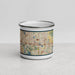 Front View Custom Maplewood Minnesota Map Enamel Mug in Woodblock