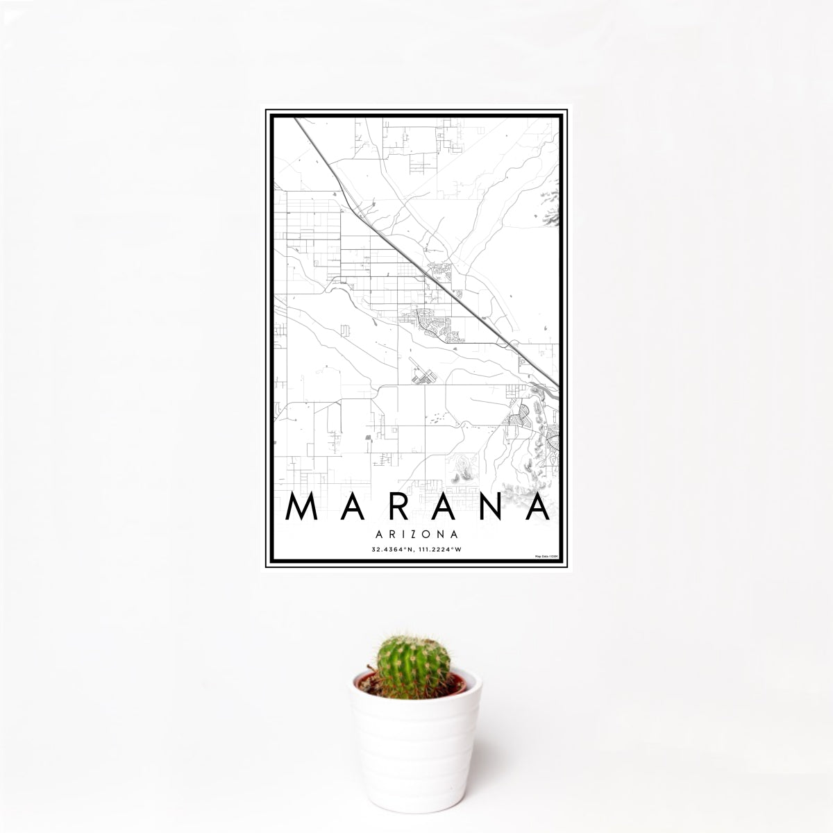 Marana Arizona Map Print in Classic — JACE Maps