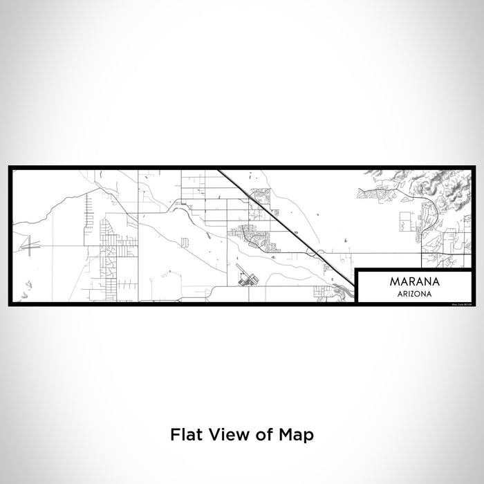 Flat View of Map Custom Marana Arizona Map Enamel Mug in Classic