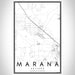 Marana Arizona Map Print Portrait Orientation in Classic Style With Shaded Background