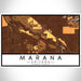 Marana Arizona Map Print Landscape Orientation in Ember Style With Shaded Background