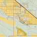 Marana Arizona Map Print in Woodblock Style Zoomed In Close Up Showing Details