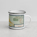 Right View Custom Marana Arizona Map Enamel Mug in Woodblock