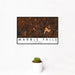 12x18 Marble Falls Texas Map Print Landscape Orientation in Ember Style With Small Cactus Plant in White Planter