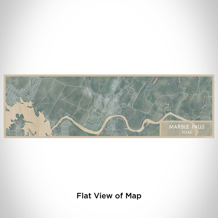 Flat View of Map Custom Marble Falls Texas Map Enamel Mug in Afternoon