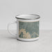 Left View Custom Marble Falls Texas Map Enamel Mug in Afternoon