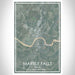 Marble Falls Texas Map Print Portrait Orientation in Afternoon Style With Shaded Background