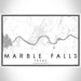 Marble Falls Texas Map Print Landscape Orientation in Classic Style With Shaded Background