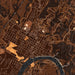 Marble Falls Texas Map Print in Ember Style Zoomed In Close Up Showing Details