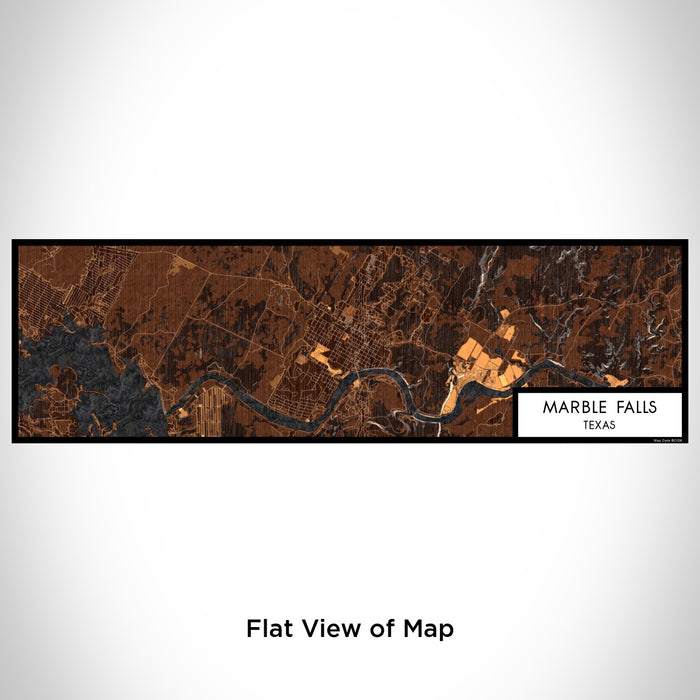 Flat View of Map Custom Marble Falls Texas Map Enamel Mug in Ember