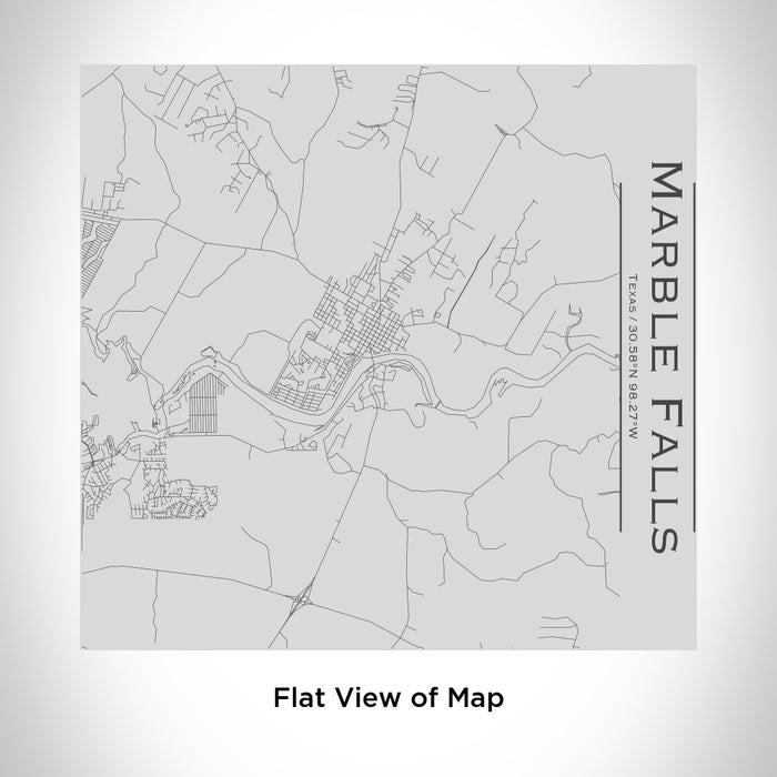 Rendered View of Marble Falls Texas Map Engraving on 17oz Stainless Steel Insulated Tumbler