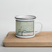 Right View Custom Marble Falls Texas Map Enamel Mug in Woodblock