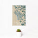 12x18 Marco Island Florida Map Print Portrait Orientation in Afternoon Style With Small Cactus Plant in White Planter